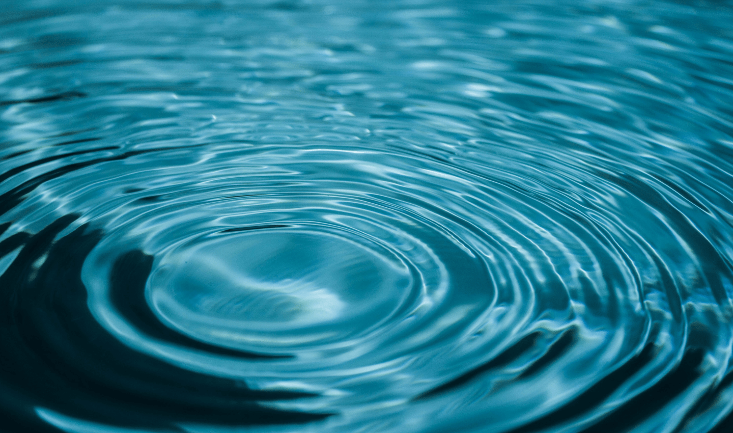 A ripple of water. Ocean Generation makes environmental science easy to understand and shares how each individual has a ripple effect on the environment and health of the Ocean.