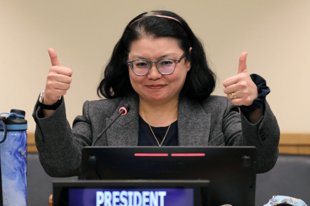“The ship has reached the shore!” – IGC President, Rena Lee, Singapore when the High Seas Treaty was accepted in 2023.