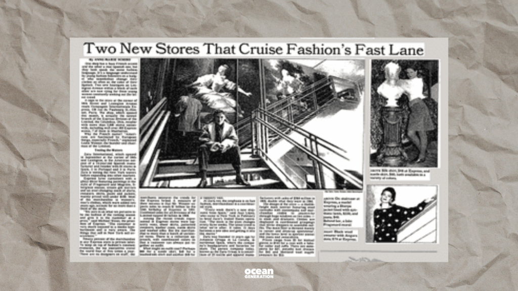 This was the first article ever published using the term fast fashion. In 1990, the New York Times published an article about Zara stores coming to New York. Ocean Generation is sharing the impact of fast fashion on the planet.