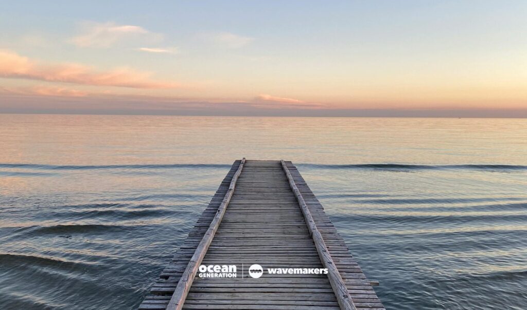 Pier by the Ocean. Wavemaker Story about grief, healing, and Ocean conservation.